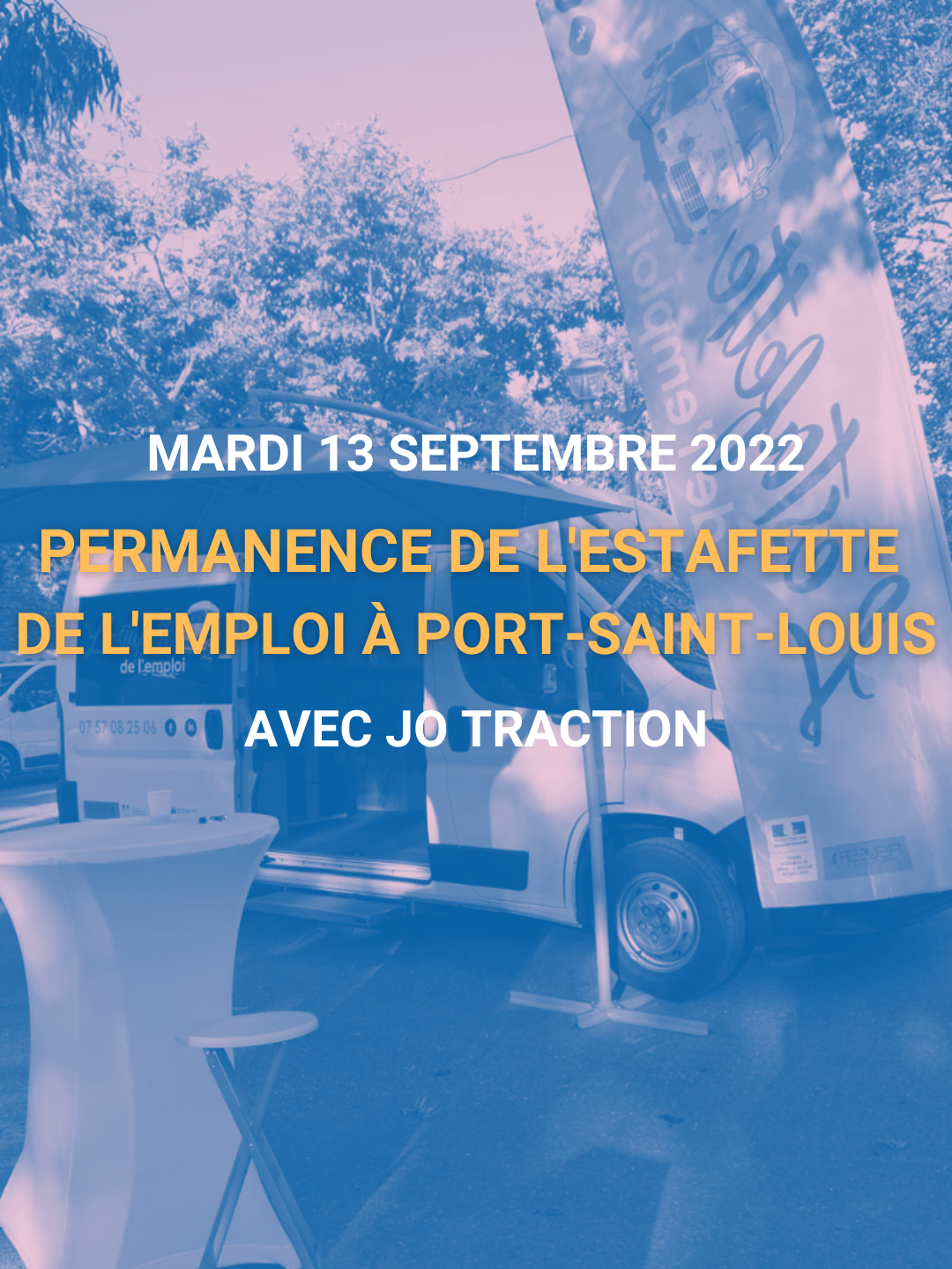 Visuel permanence de l'estafette de l'emploi Mardi 13 Septembre 2022