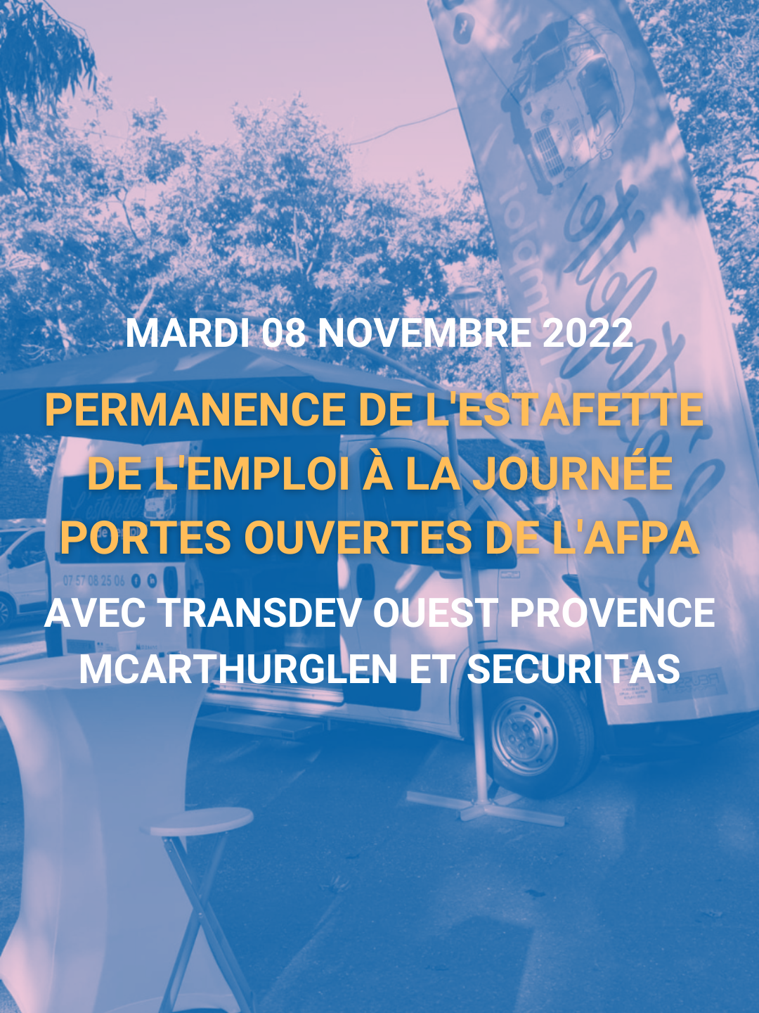 Visuel permanence de l'estafette de l'emploi Mardi 08 Novembre 2022 Visuel permanence de l'estafette de l'emploi Mardi 08 Novembre 2022