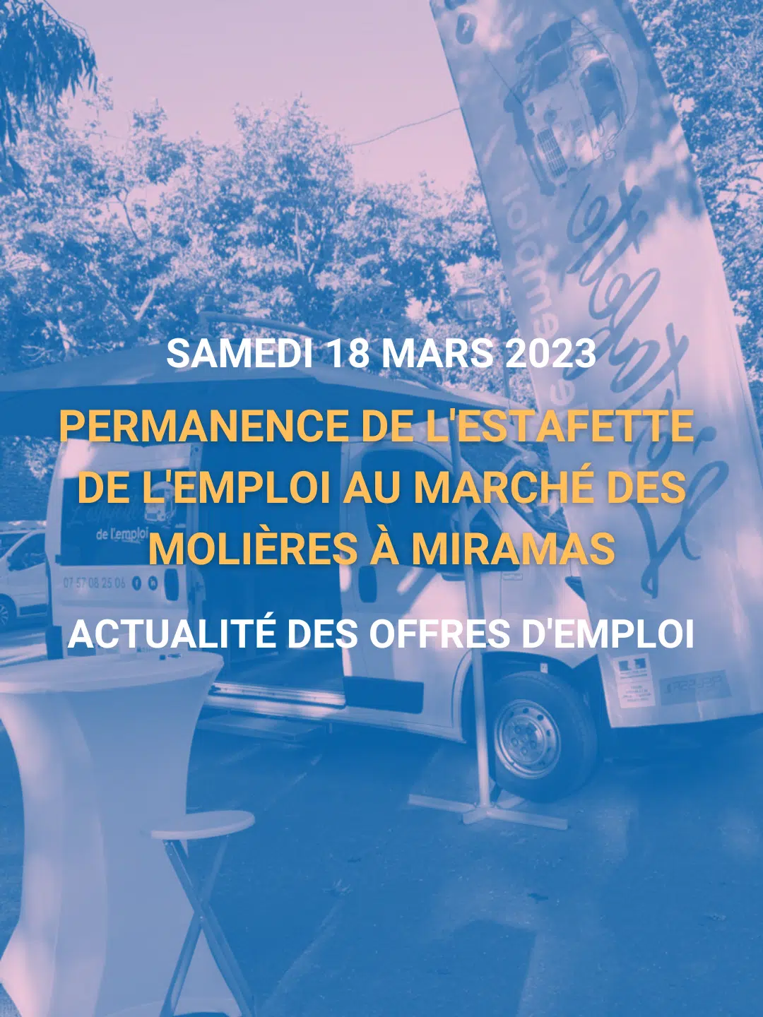 Permanence de l&rsquo;Estafette de l&rsquo;Emploi – Samedi 18 mars 2023