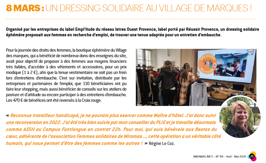 Article dressing Miramas Info